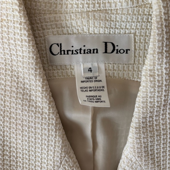 Dior Cream Textured Blazer Dress - Picture 3 of 3